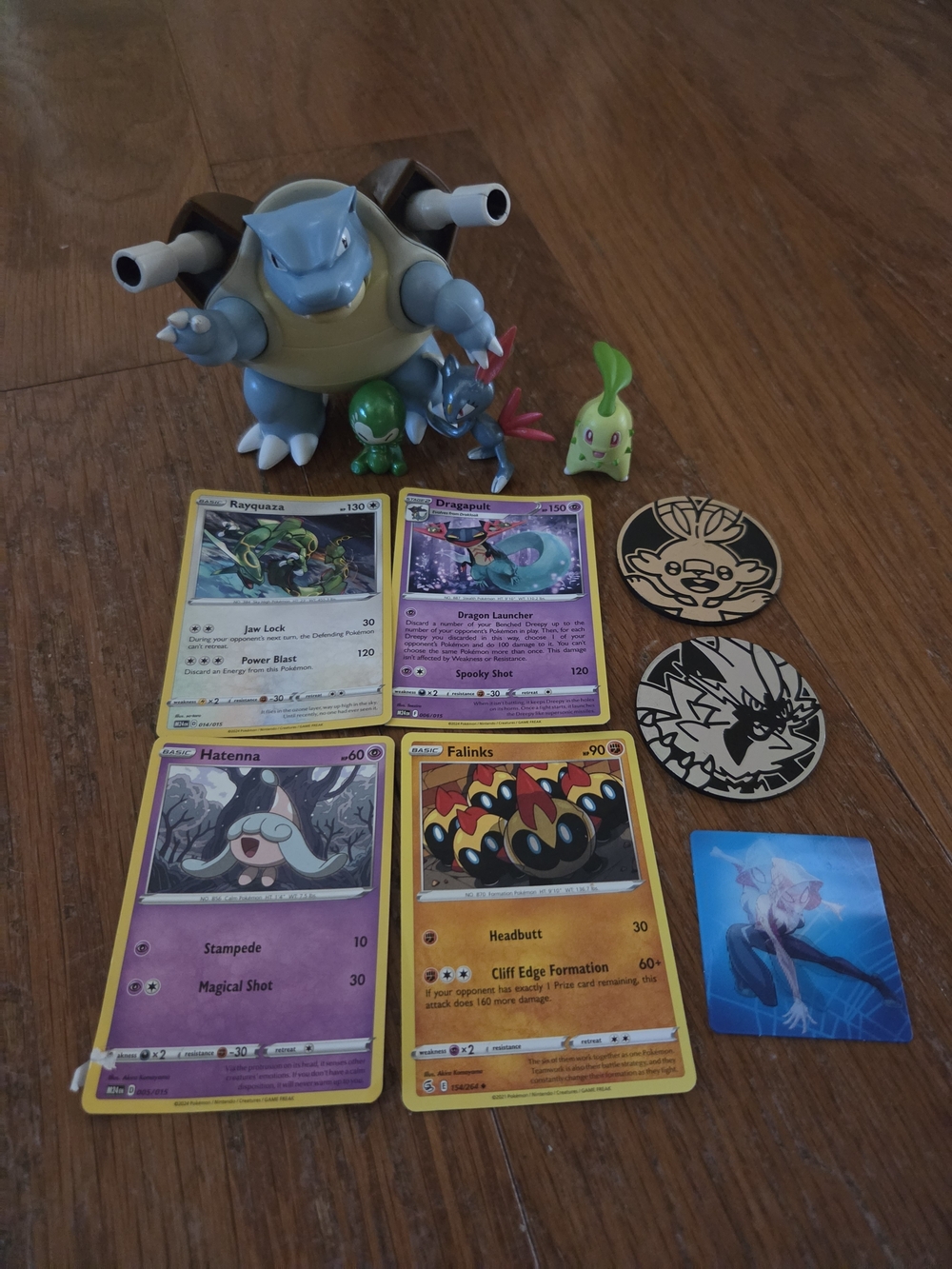 Kids Toy Bundle with Blue Blastoise Figure and Trading Cards